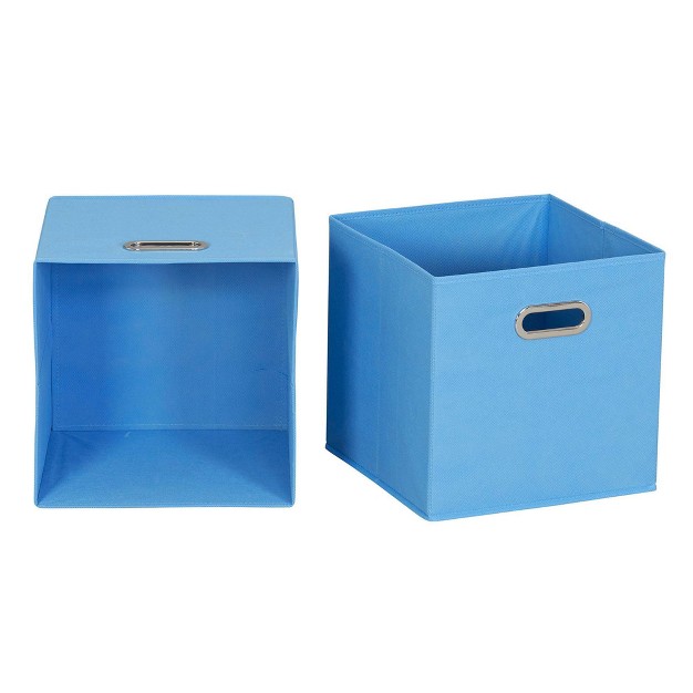 Set Of 6 Storage Bins Carolina Blue