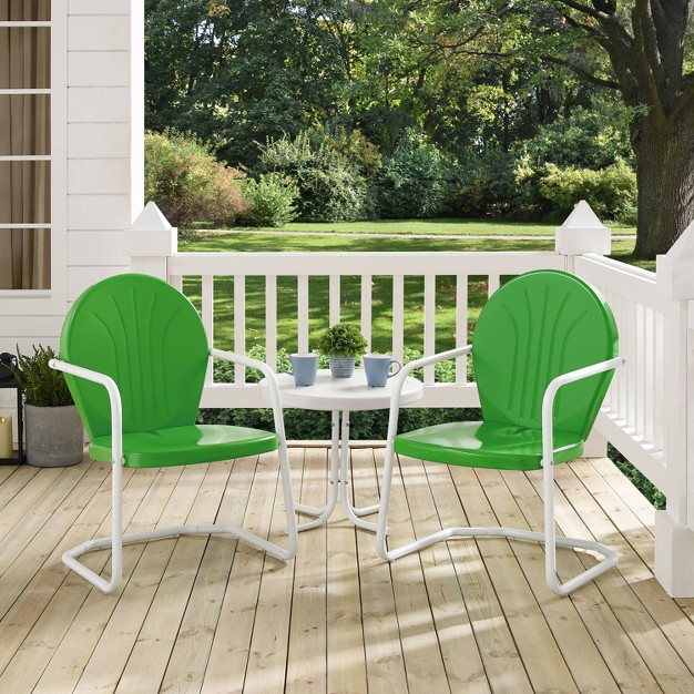 Griffith 3pc Outdoor Conversation Set Kelly Green Crosley