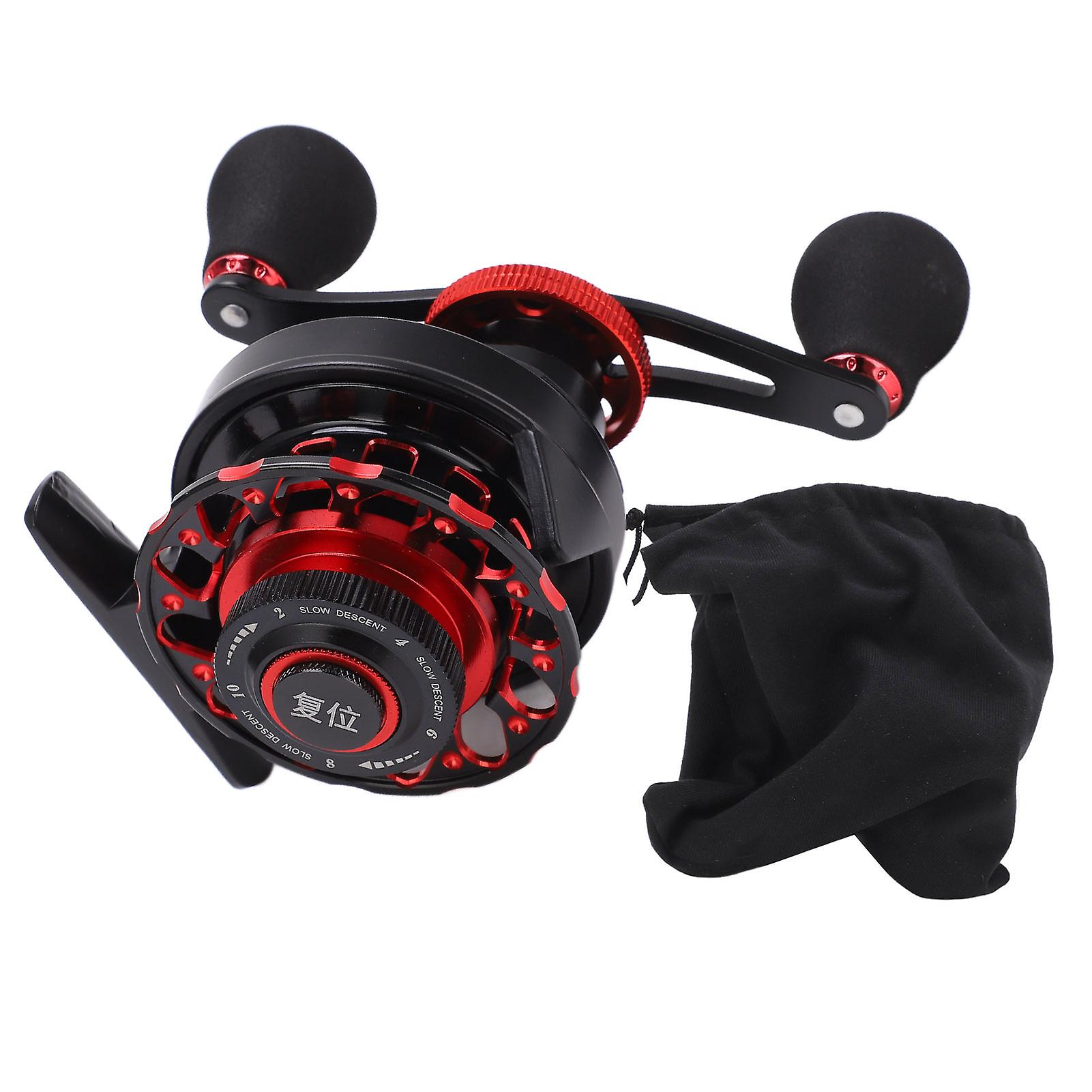 Fishing Reel Wheel Baitcasting Reel 3.6:1 Gear Ratio Raft All Metal Wheel Ice Fishing For Freshwater Seawaterleft Handed Without Digital Display