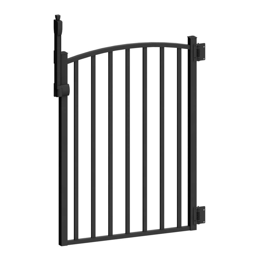 PEAK Aquatine 3 ft. x 4 ft. Black Aluminum Fence Pool Gate 56163