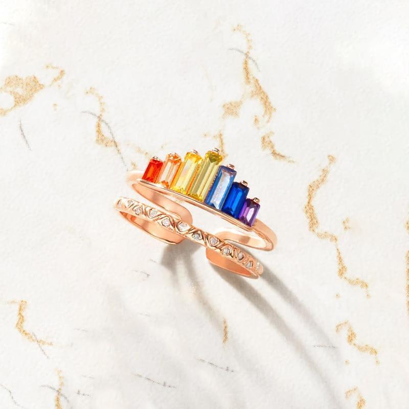 Rainbow Micro Diamond Ring