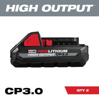 MW M18 18V Lithium-Ion HIGH OUTPUT CP 3.0Ah Battery Pack (2-Pack) 48-11-1837