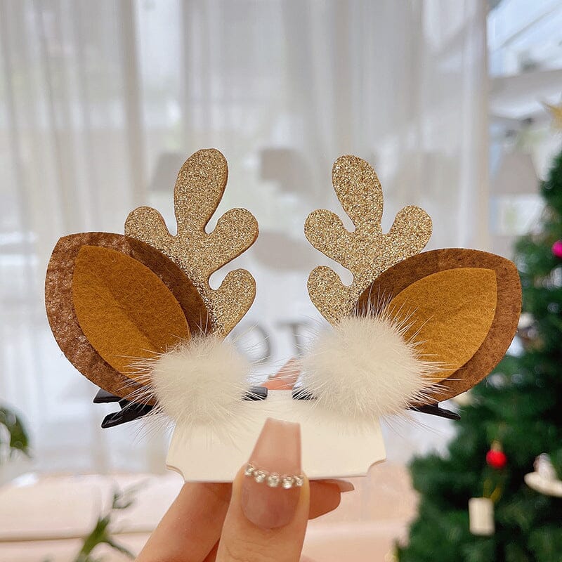 Reindeer Antlers Xmas Hair Clip