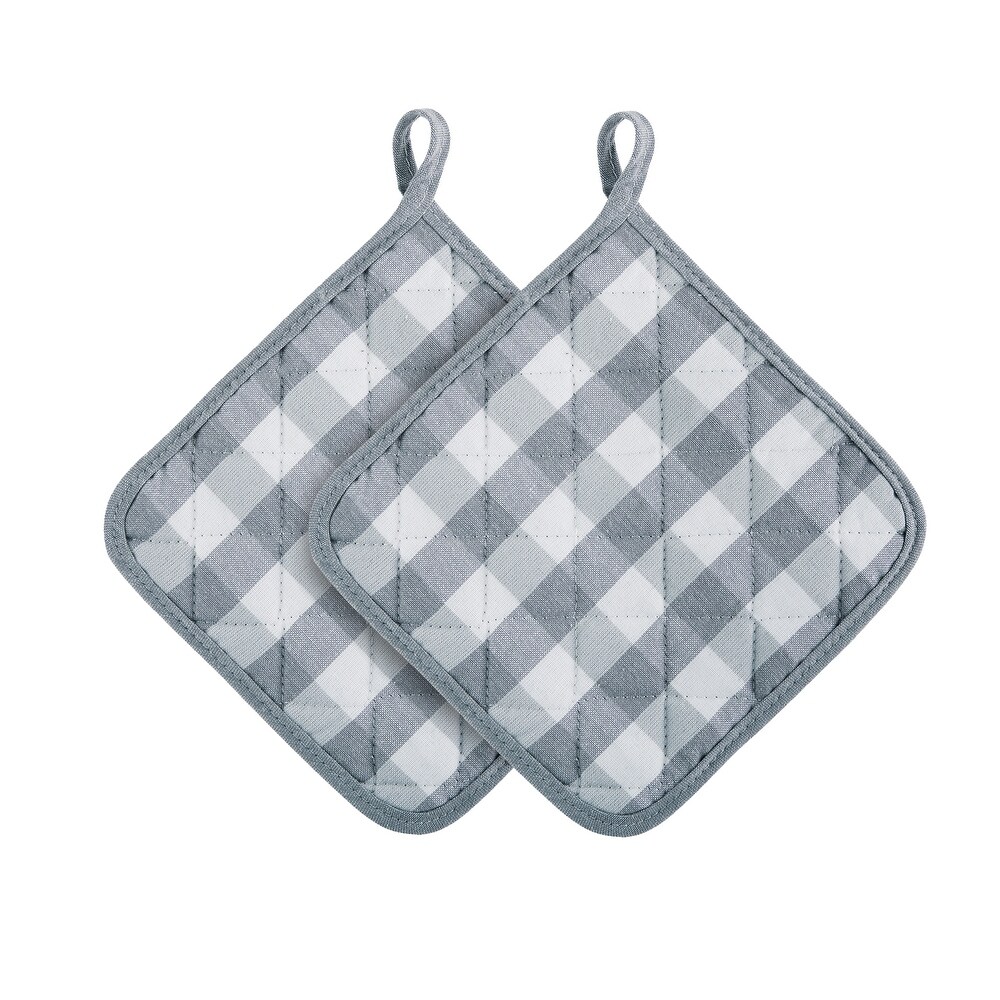 Buffalo Check Pot Holder   Set of Two   8x8