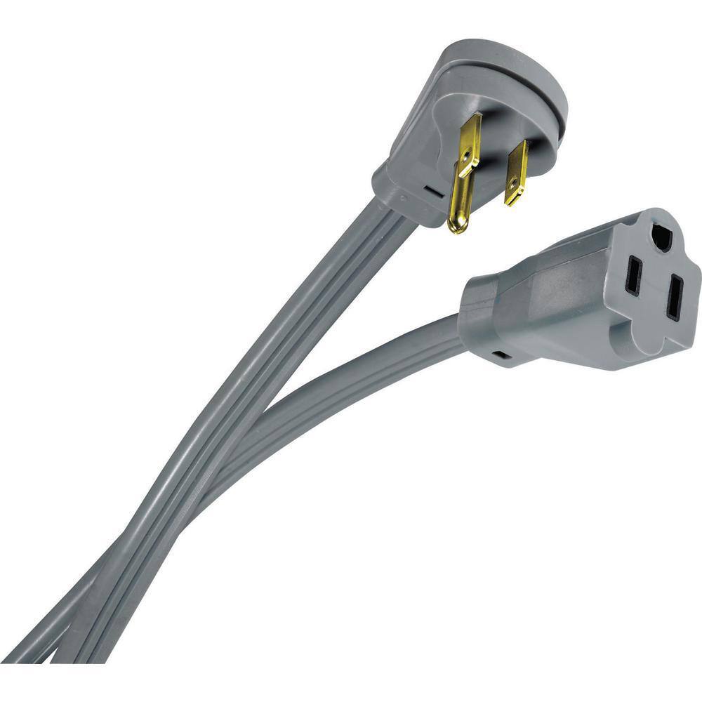 HDX 6 ft. 143 15 Amp Air ConditionerAppliance Extension Cord Grey HD#277-711