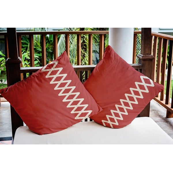 Zipper Stripe Nautical Indoor/Outdoor Throw Pillow