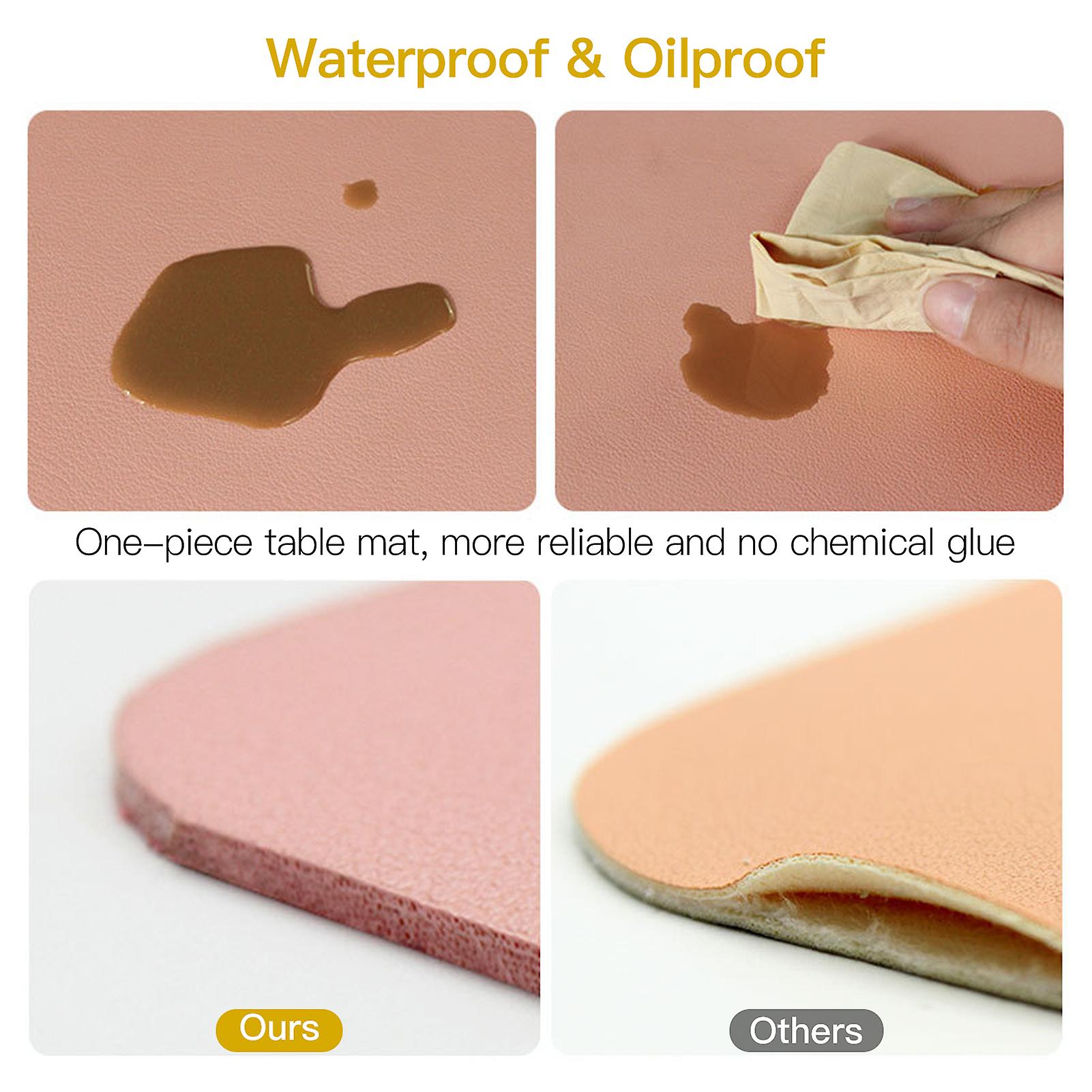 Desk Pad Pu Leather Mat Laptop Keyboard Mouse Pad Desk Writing Surface Waterproof Non Slip Desk Protector For Office Work Home Decor  Set A