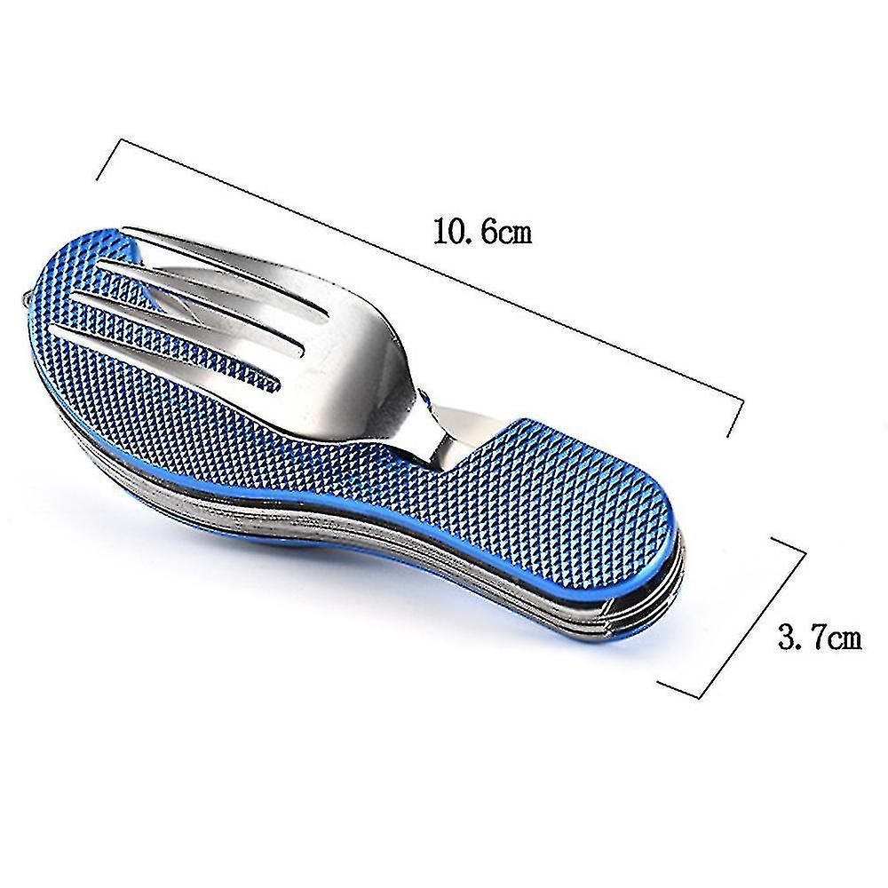 4-in-1 Camping Utensils Cutlery Set (fork/spoon/knife/bottle Opener)