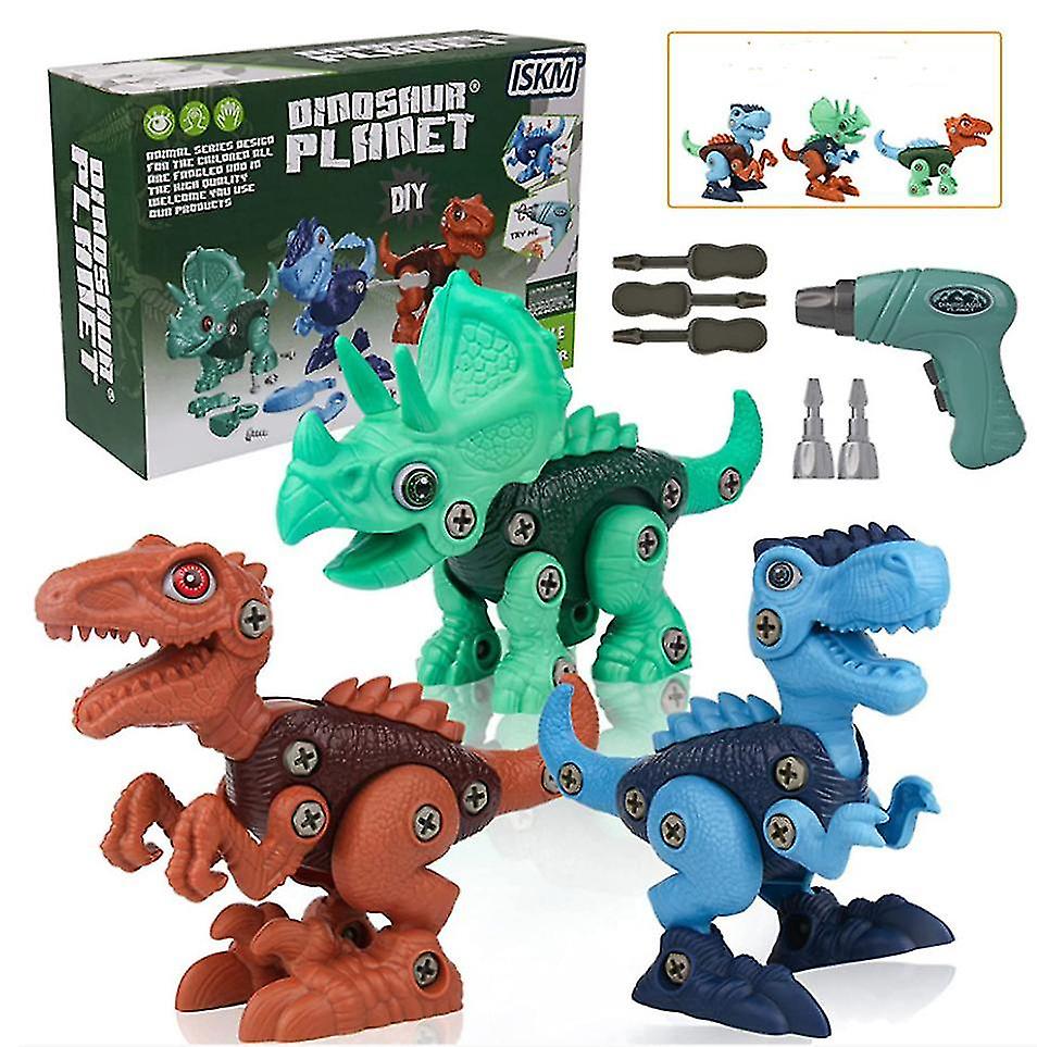 Take Apart Dinosaur Construction Building Toys With Electric Drill For Kids Ages 3-8