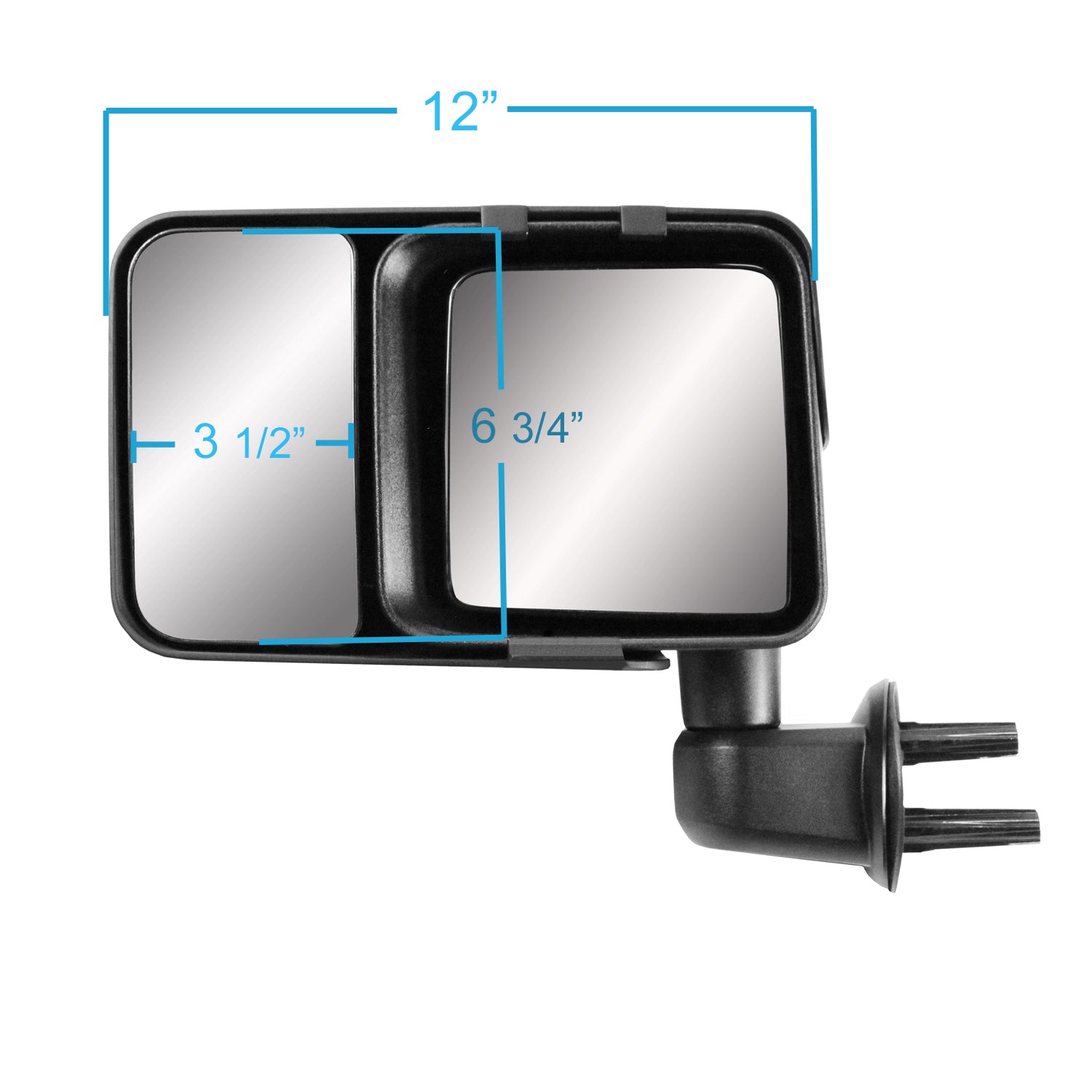 K-Source 80740 Snap and Zap Custom Fit Towing Mirror for Jeep Wrangler (2007-2017) and Wrangler JK (2018)， Pair