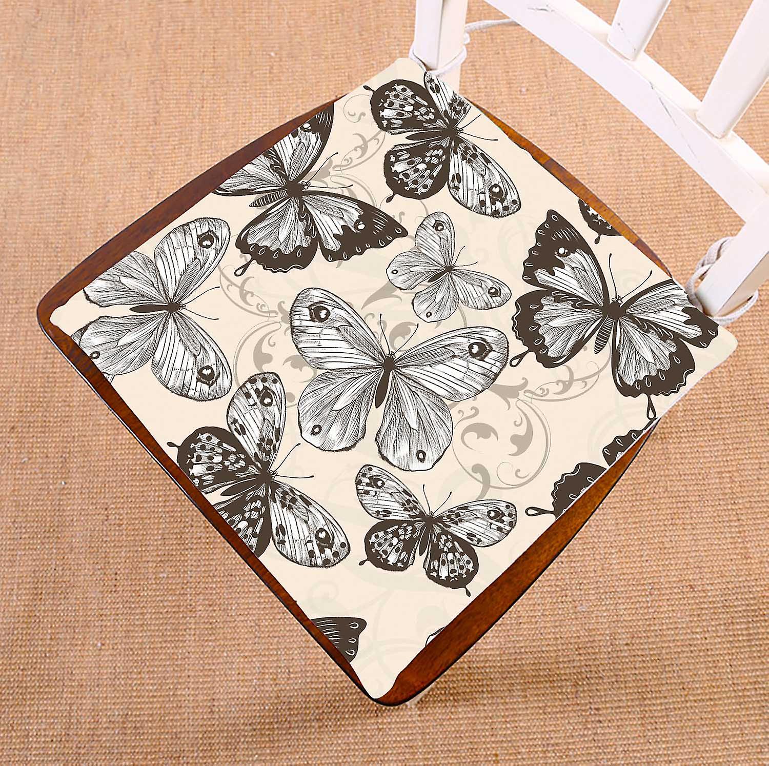 Fashion Butterflies Chair Pads Chair Mat Seat Cushion Chair Cushion Floor Cushion 40x40 Cm