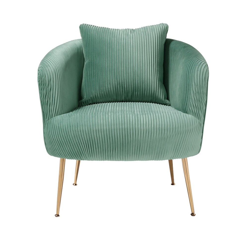 Art Leon Modern Velvet Accent Barrel Chair