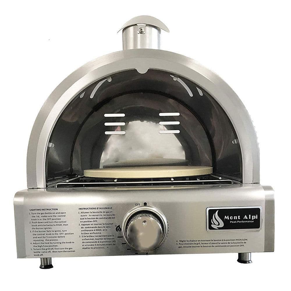 MONT ALPI Table Top Stainless Steel Large Portable Propane Outdoor Pizza Oven Cooker MAPZ