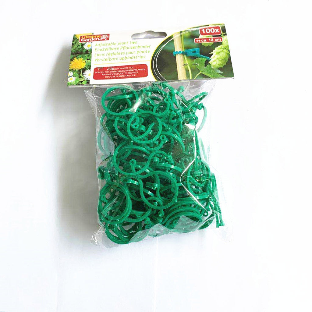 TOYFUNNY 100Pcs Botany-Stem Vine Strapping Clips Garden Plant Bundled Buckle Ring Tool