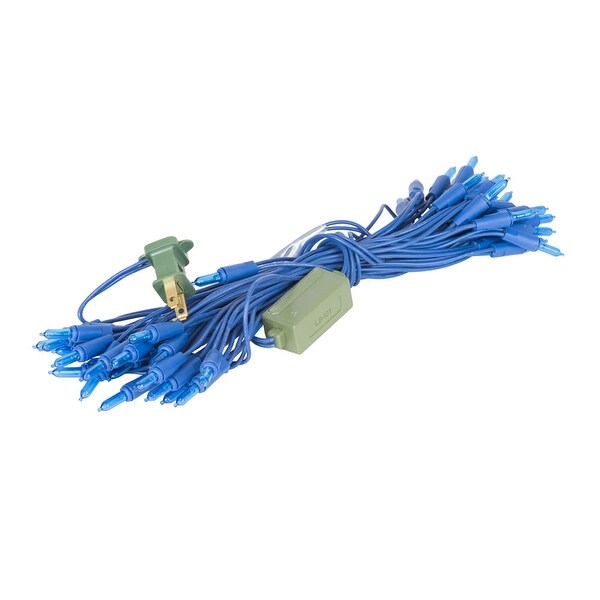 Vickerman 50 Light LED SkyBlue DuraLit Mini Lights，Sky Blue Wire