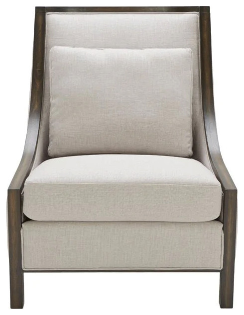 Jathan Lounge Chair  Linen   Transitional   Armchairs And Accent Chairs   by Peachtree Fine Furniture  Houzz