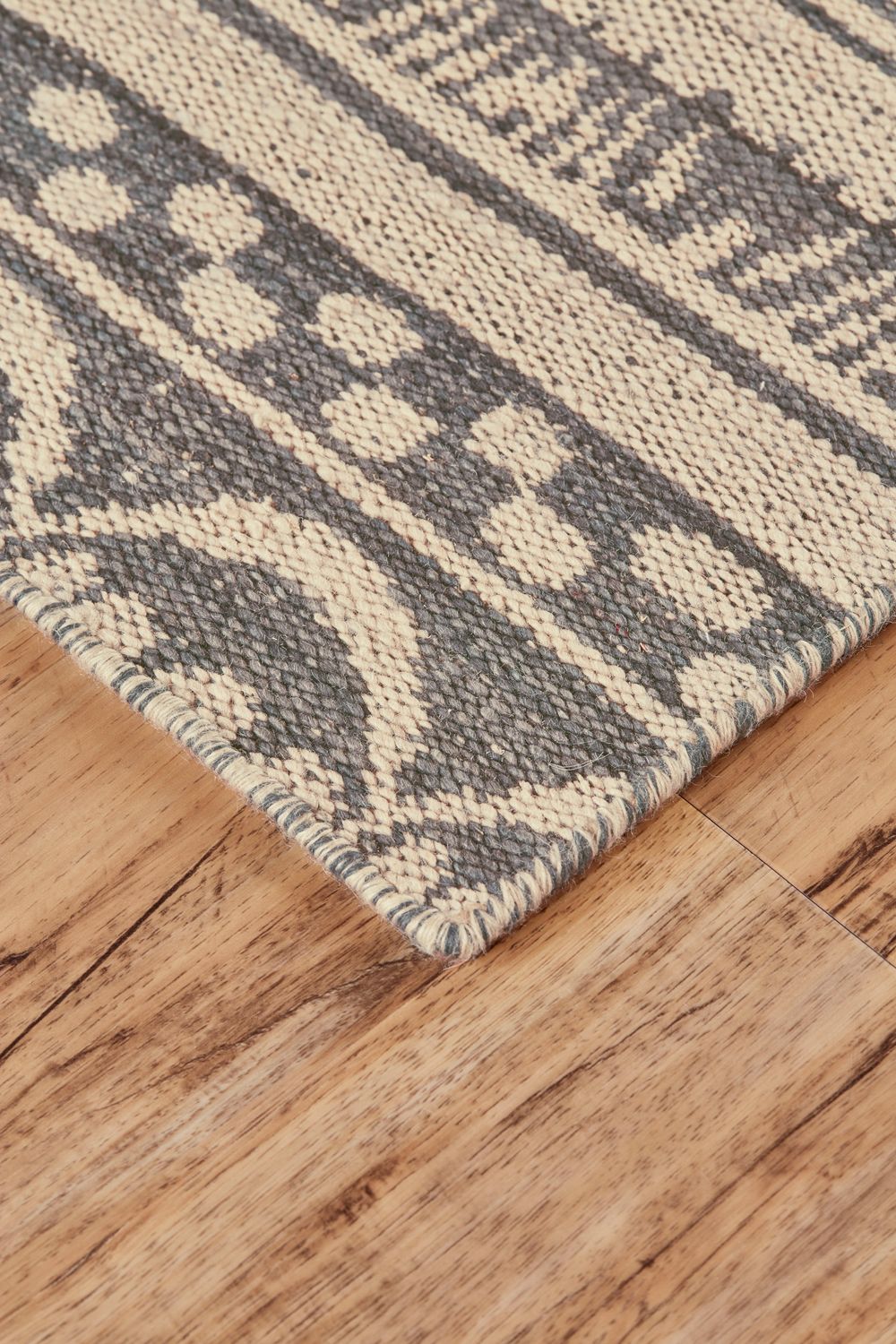 Harlee Hand Woven Gray and Ivory Rug by BD Fine