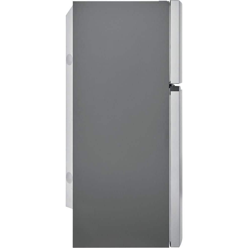 Frigidaire 139 cu ft Top Freezer Refrigerator brushed steel