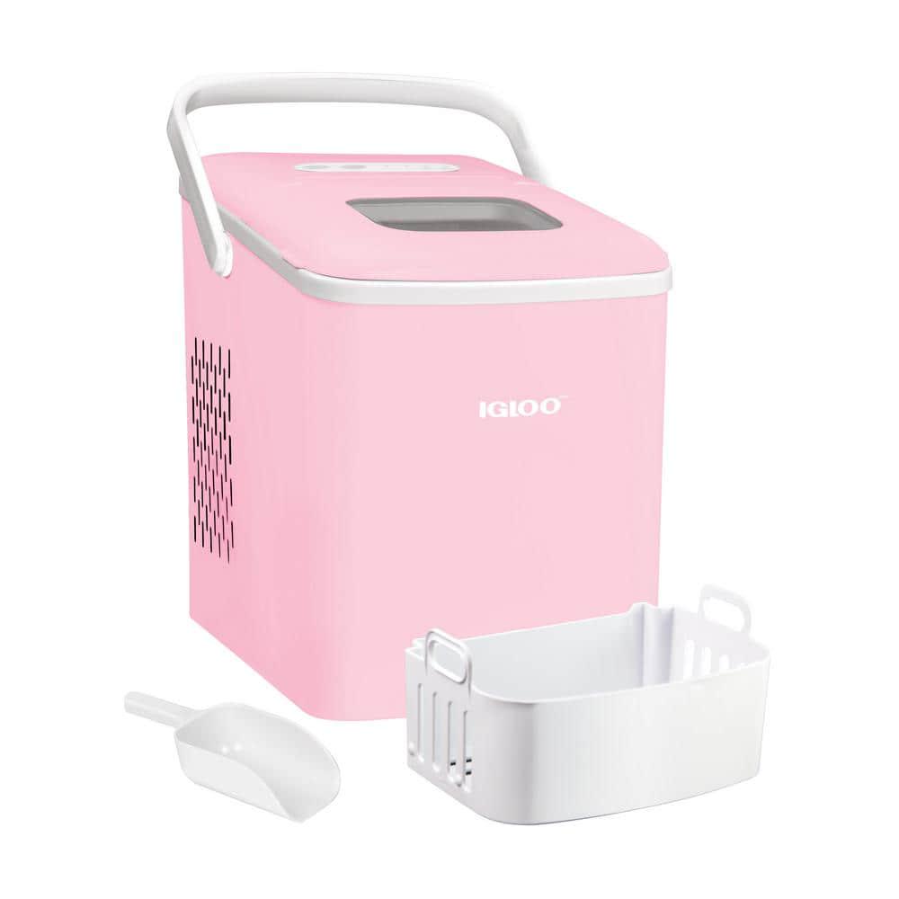 IGLOO 26 lb Portable Ice Maker with Handle in Pink