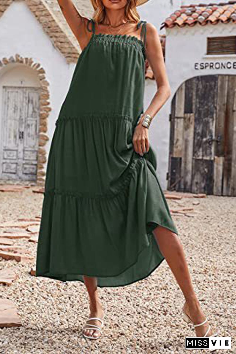 Solid Color Slip Swing Dress Wholesale