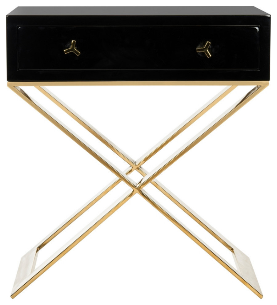 Lakota Lacquer Side Table  Black   Contemporary   Side Tables And End Tables   by Rustic Home Furniture Deco  Houzz