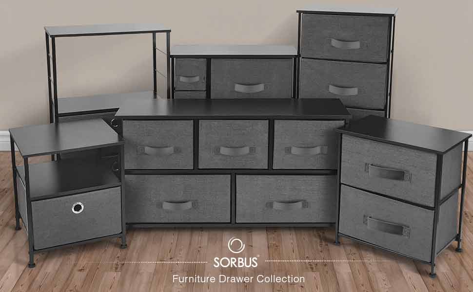 4 Drawers Chest Dresser - Black