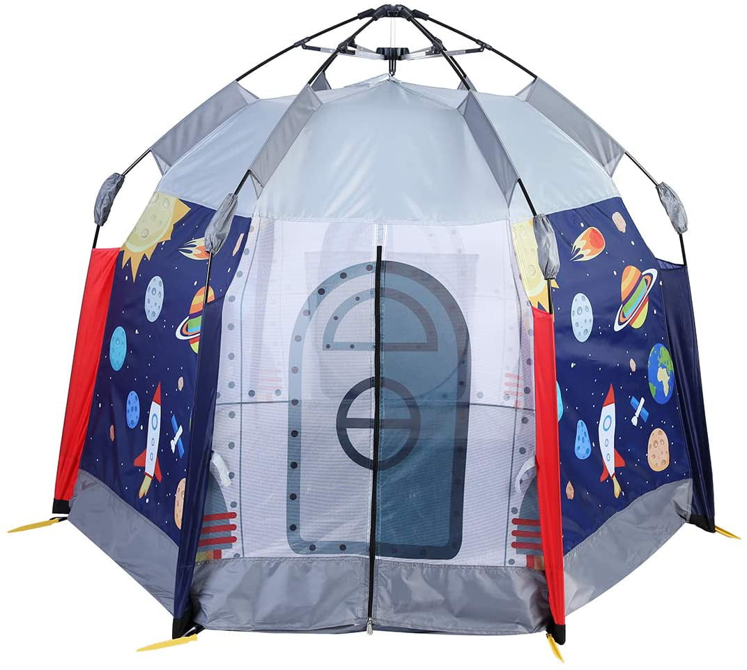 UTEX Dome Tent Playhouse - Kids Play Tent for Indoor or Outdoor Fun (Blue and Gray)