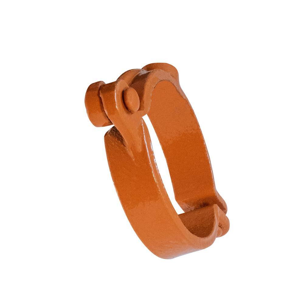 The Plumber's Choice 3 in. Hinged Split Ring Pipe Hanger in Copper Epoxy Coated Iron 03HSHCP