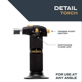 Bernzomatic Butane Gas Handheld Torch Head with Soldering Tip Trigger Ignition and Flame Lock 330194