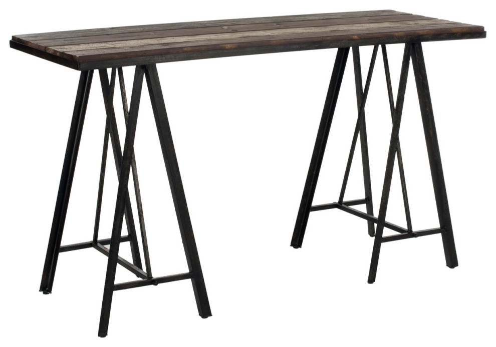 Vikki Console Dark Brown   Industrial   Console Tables   by Peachtree Fine Furniture  Houzz