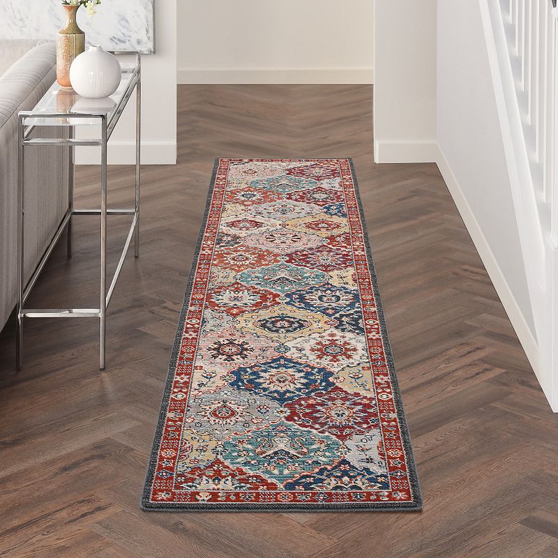 Nourison Parisa Floral Mosaic Wool Indoor Rug