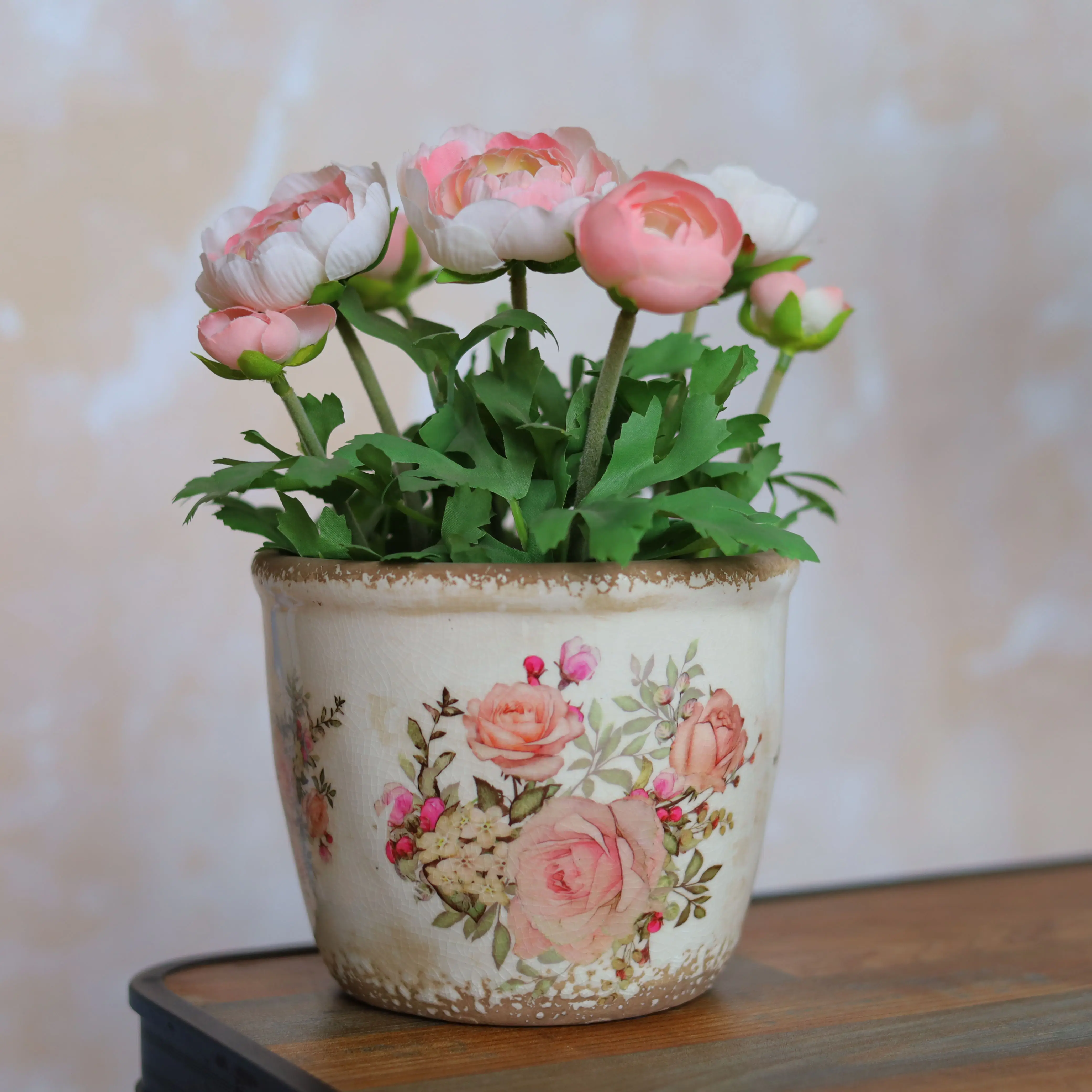 Gardening Vintage Succulent Plant Flower Pot for Indoor Home Decor with Drainage Hole