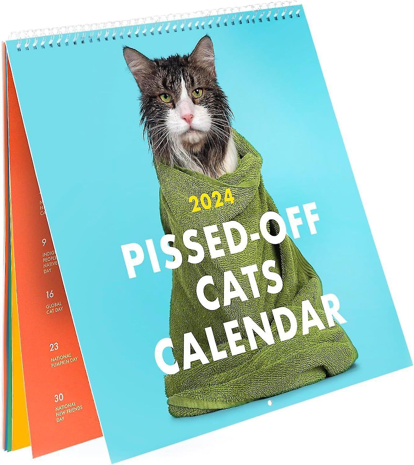 2024 Pissed-off Cats Calendar - Funny， Sassy Holiday Gift For Cat Lovers