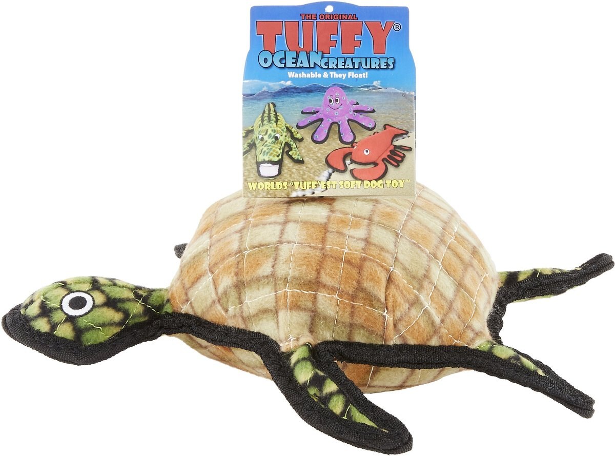 Tuffy's Ocean Creatures Burtle Turtle Plush Dog Toy