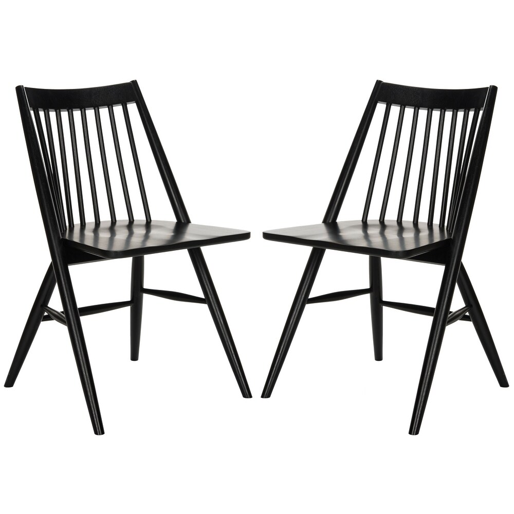 SAFAVIEH Dining 19 inch Wren Black Spindle Dining Chair (Set of 2)