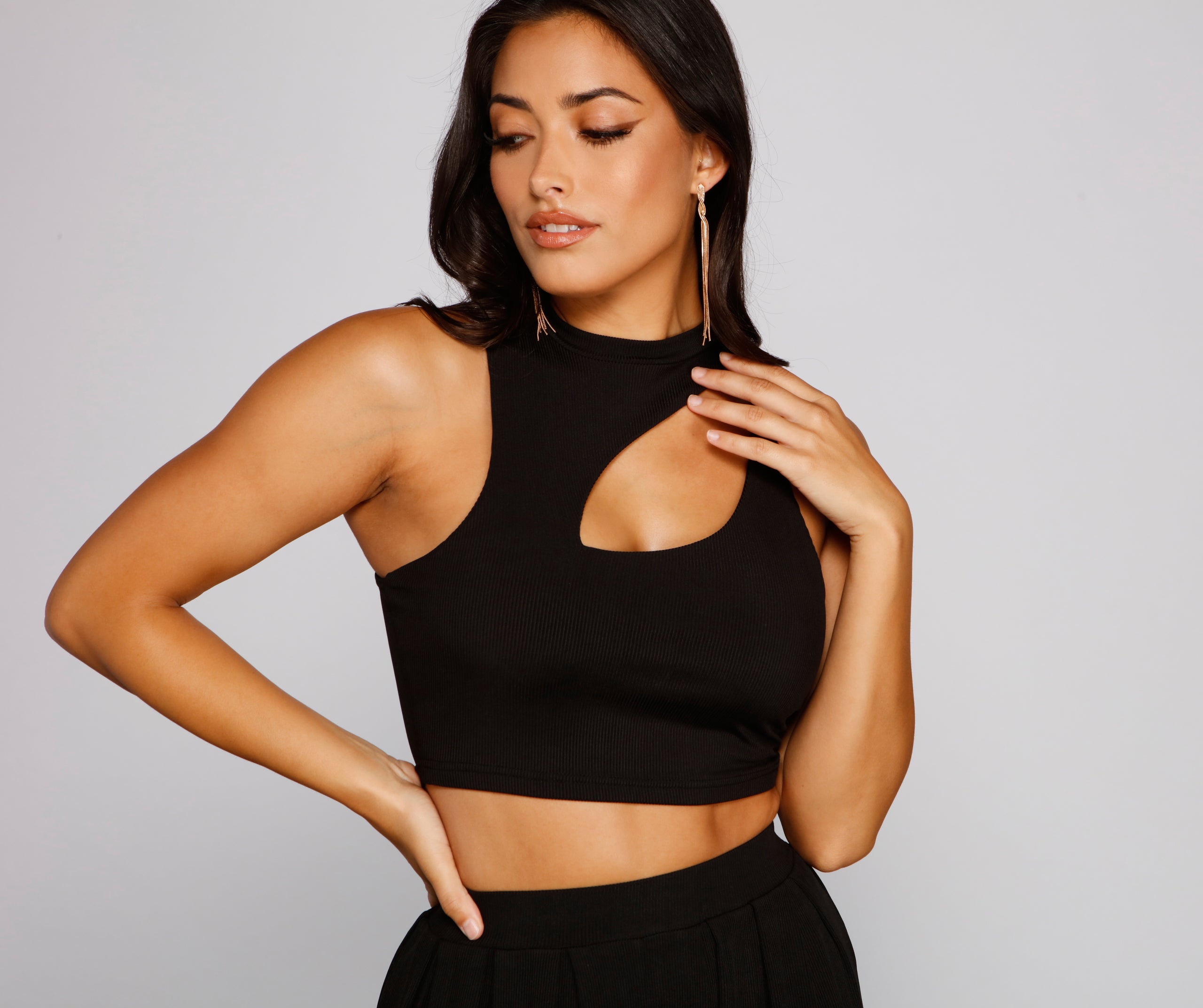 Vacay Vibes Cutout Crop Top