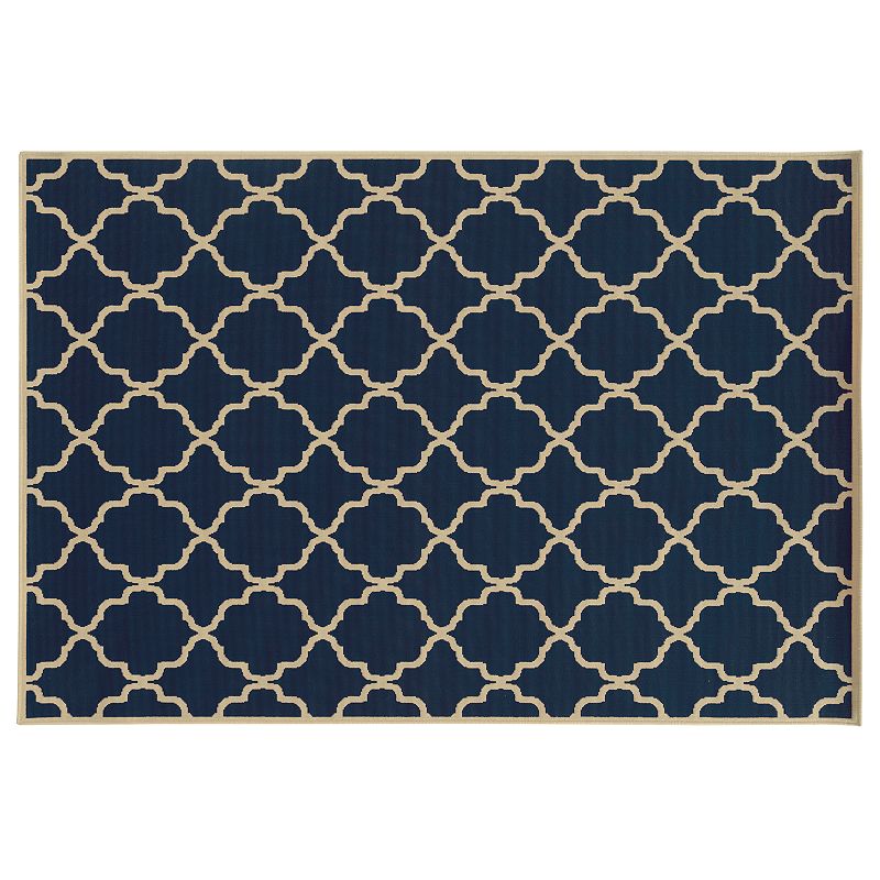 StyleHaven River Geometric Lattice Indoor Outdoor Rug