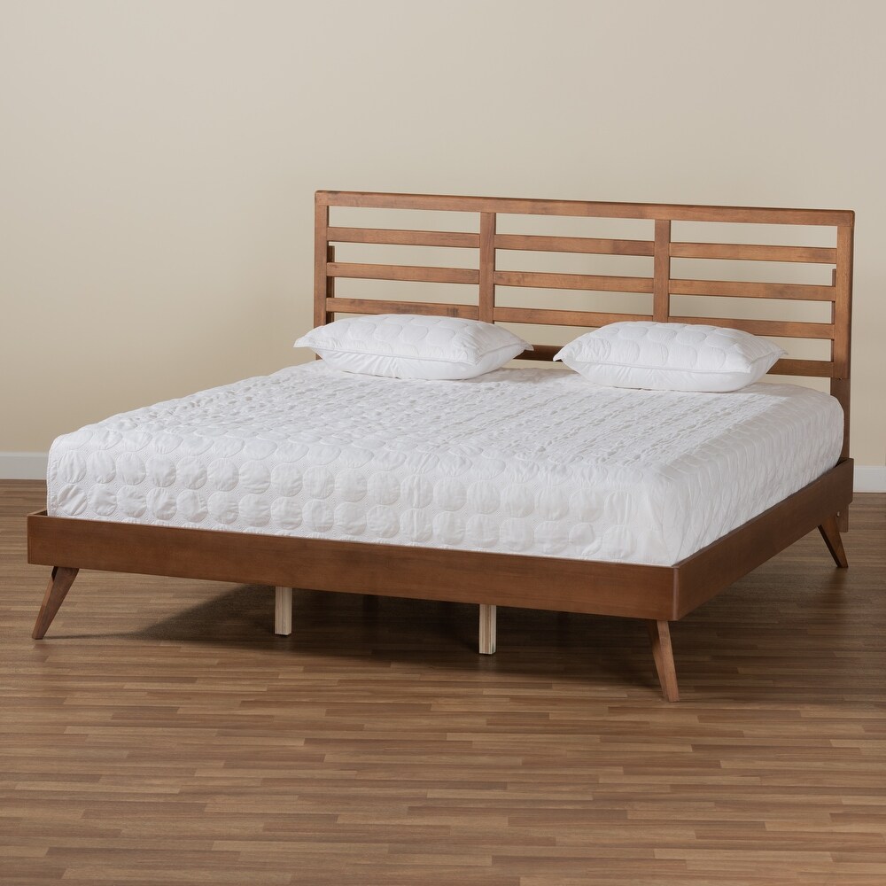 Shiro Mid Century Modern Wood Platform Bed