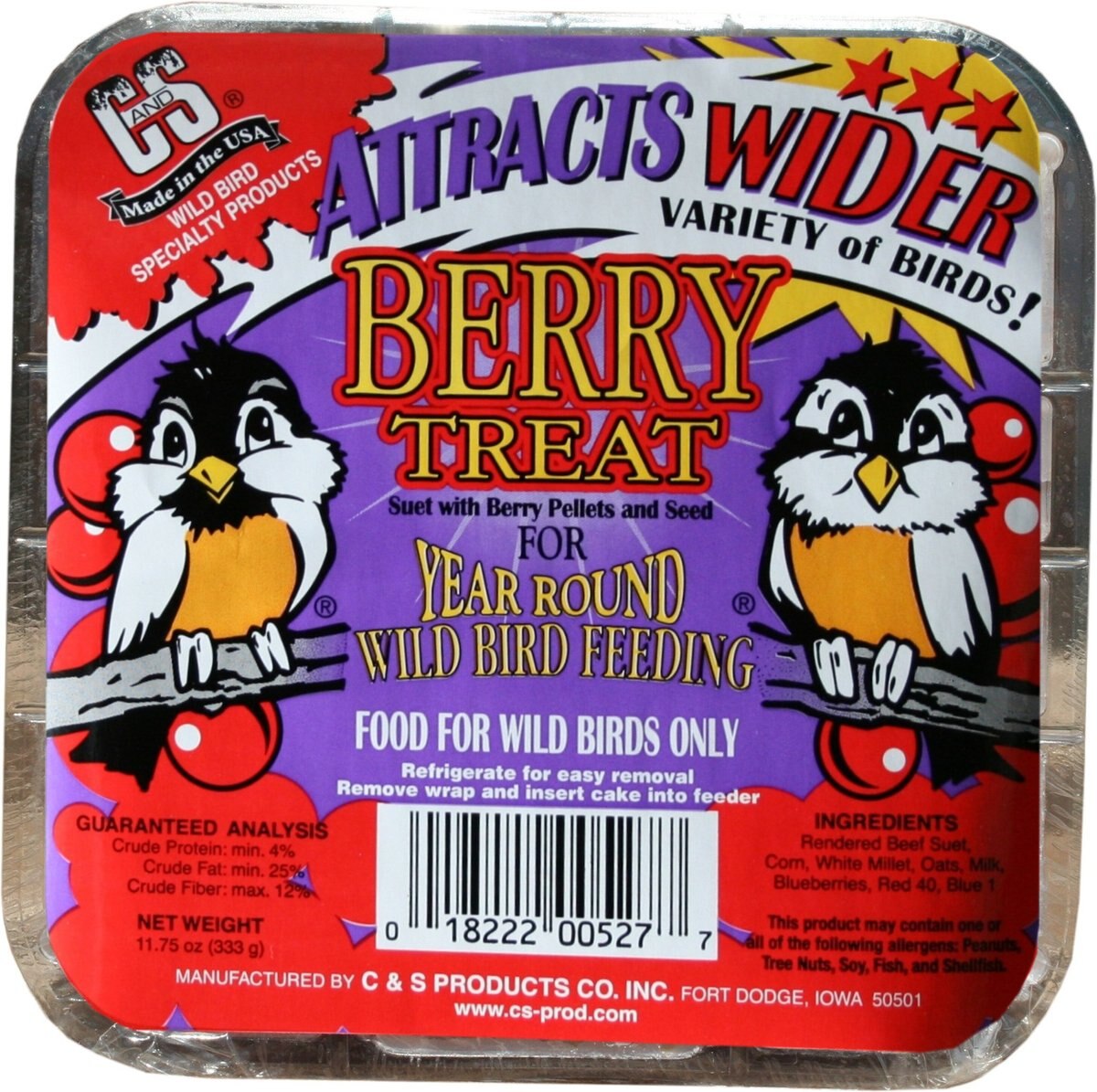 CandS Berry Treat Suet Wild Bird Food