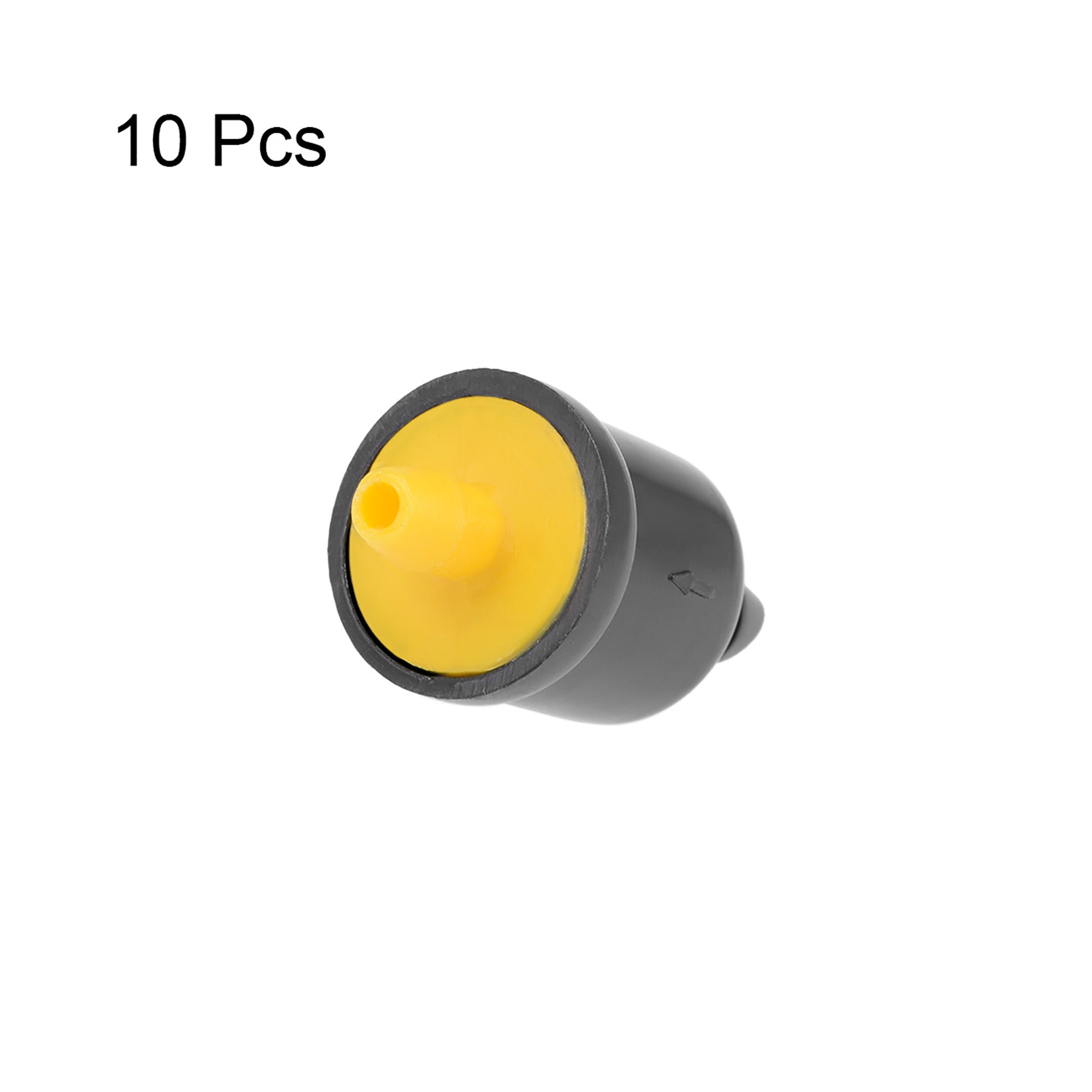 Pressure Compensating Dripper 5GPH 20L/H Emitter for Garden Lawn Drip Irrigation with Barbed Hose Connector Yellow 10pcs