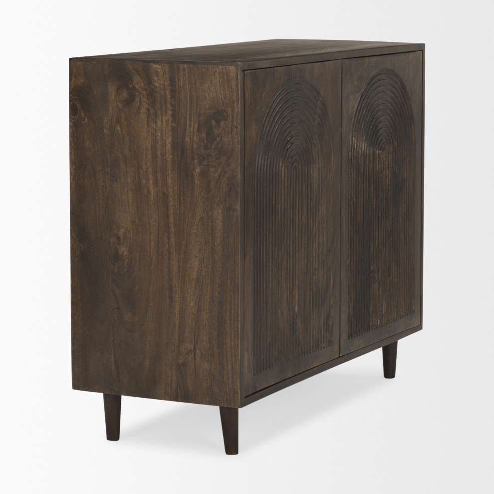 Tucker Solid Wood Patterned Accent Cabinet   Contemporary   Accent Chests And Cabinets   by Mercana  Houzz