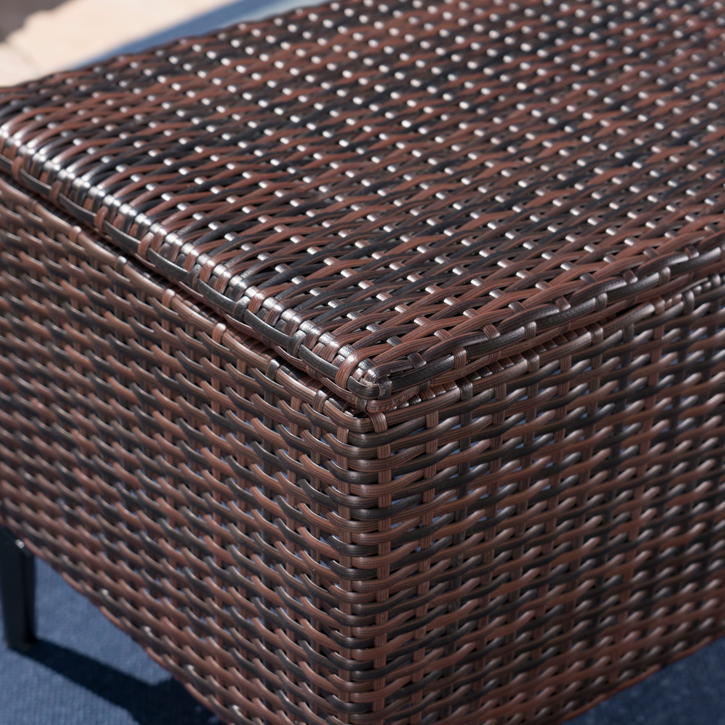 Irene Outdoor Wicker Storage Chest