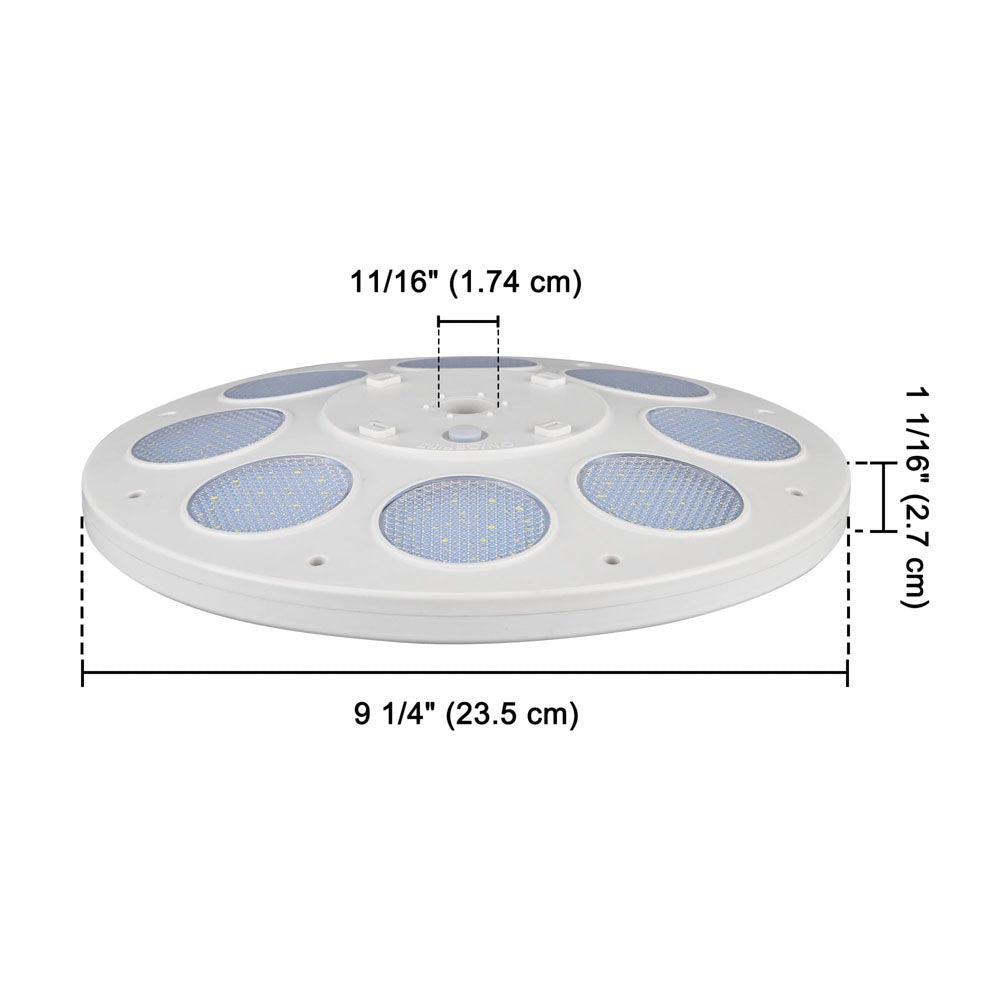 Yescom Solar Flagpole Light Topper Hole 11/16