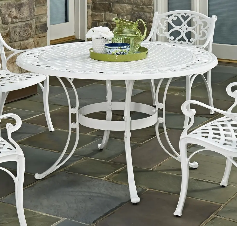 Sanibel 48 White Outdoor Dining Table