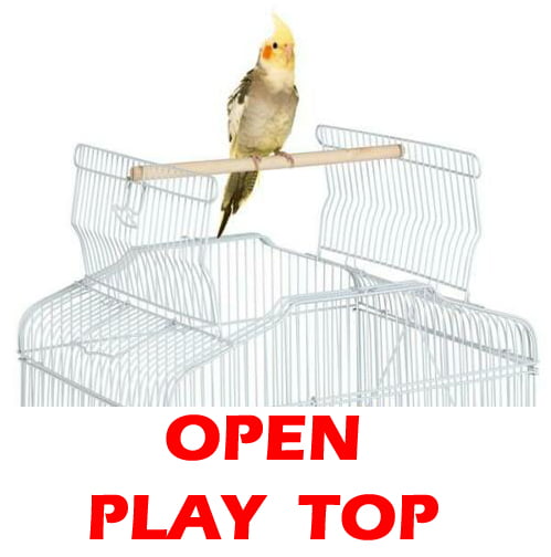 63-inch Open Top Parakeet Lovebirds Flight Cage with Rolling Stand for Finches Canaries Cockatiels Budgie Parrotlet Conures Pet Birdcage