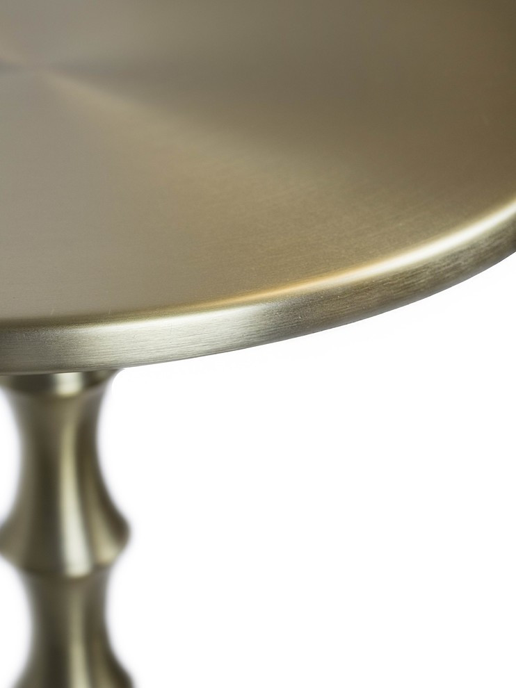 26.75 quotPlated Gold Metal Accent Table   Contemporary   Side Tables And End Tables   by Grandview Gallery  Houzz