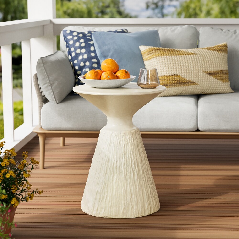 COSIEST Outdoor Patio Pedestal End Table  Plant Stand