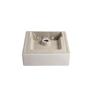 Elanti Wall-Mounted Square Bathroom Sink in White EC9868