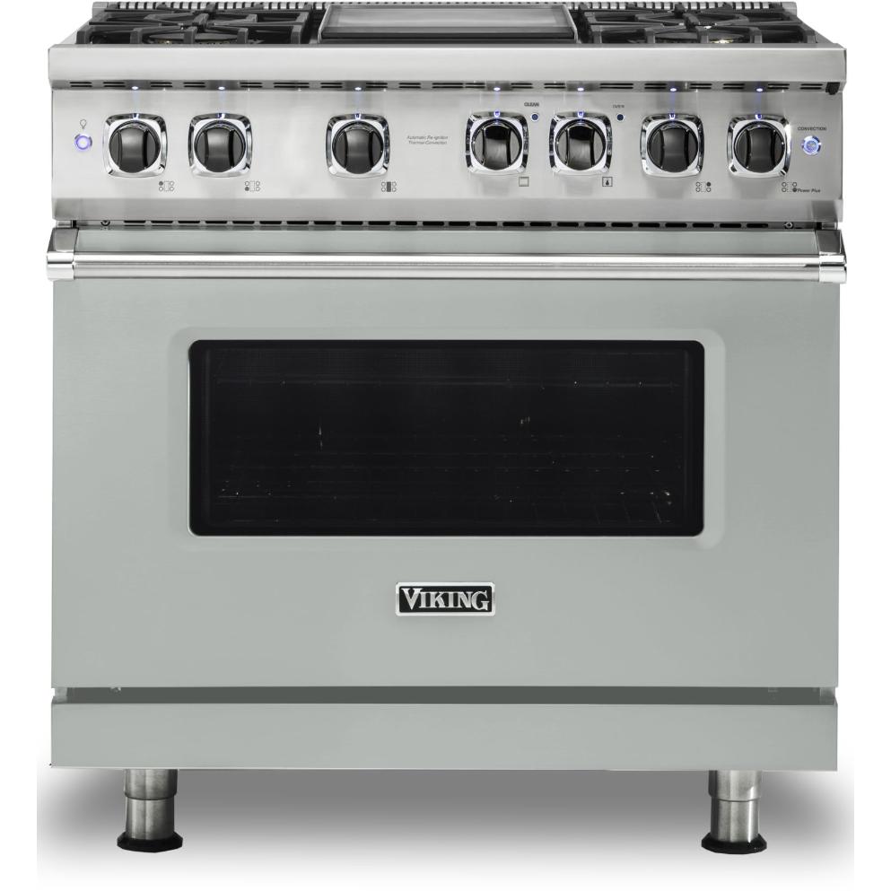 Viking 36-inch Freestanding Dual-Fuel Range with Vari-Speed Dual Flow Convection CVDR536-4GAG