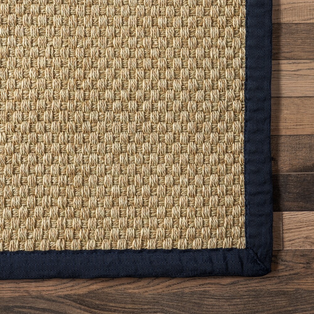 Brooklyn Rug Co Meena Faux Seagrass Bordered Indoor/Outdoor Area Rug